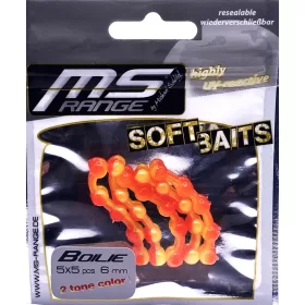   MS Range Easy Hook Boilie Fluo Narancssárga-Sárga 6mm Gumi Wafter 25db
