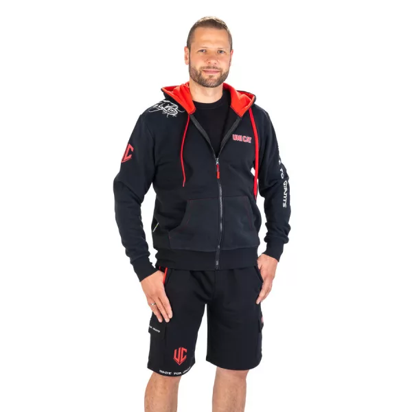 Uni Cat Team Zipper Kapucnis Pulóver 2XL