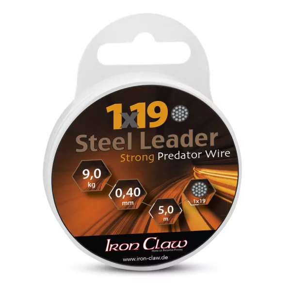 Iron Claw Steel Leader 1x19 Szálas 0,40mm 5m Bevonatos Acél Előkezsinór