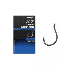   Matrix X7 Carp Method 12 Udica bez bodlje s ušicom, bez brade 10 kom