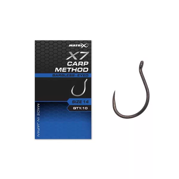 Matrix X7 Carp Method 14 Udica bez bodlje s ušicom, bez brade 10 kom