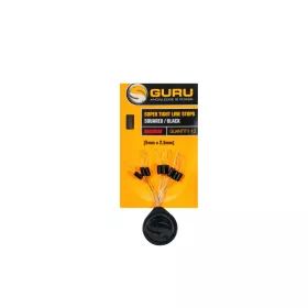   Guru Super Tight Line Stops Squared Black M Gumiütköző 10db