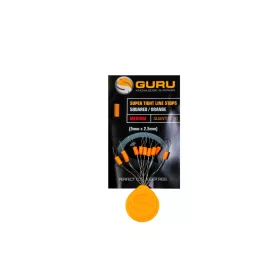   Guru Super Tight Line Stops Squared Orange M Gumiütköző 10db