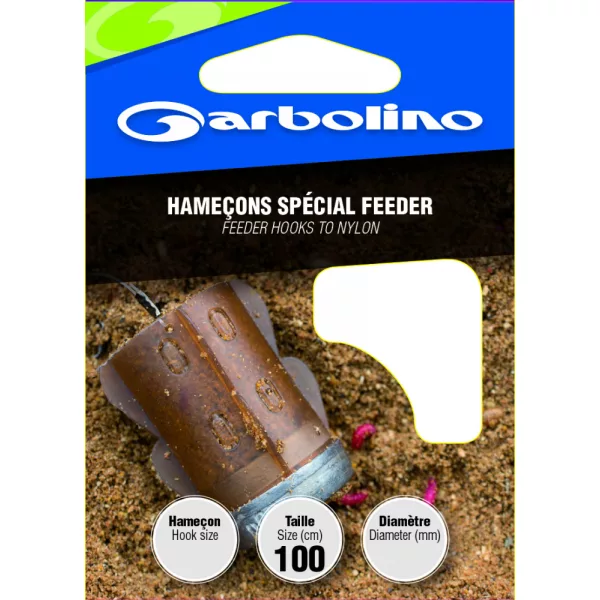 GARBOLINO FEEDER HOOKS 16 (SIZE 8 LINE 0,18mm) predvezana udica