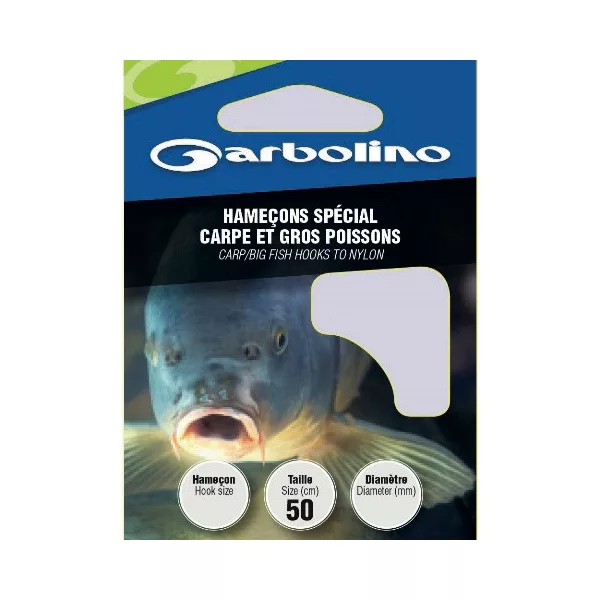 GARBOLINO CARP/BIG FISH HTN 10 (SIZE 10 LINE 0,18mm) predvezana udica