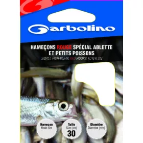   GARBOLINO SMALL FISH/BLEAK RED HTN 20 (SIZE 20 LINE 0,08mm) unaprijed vezana udica