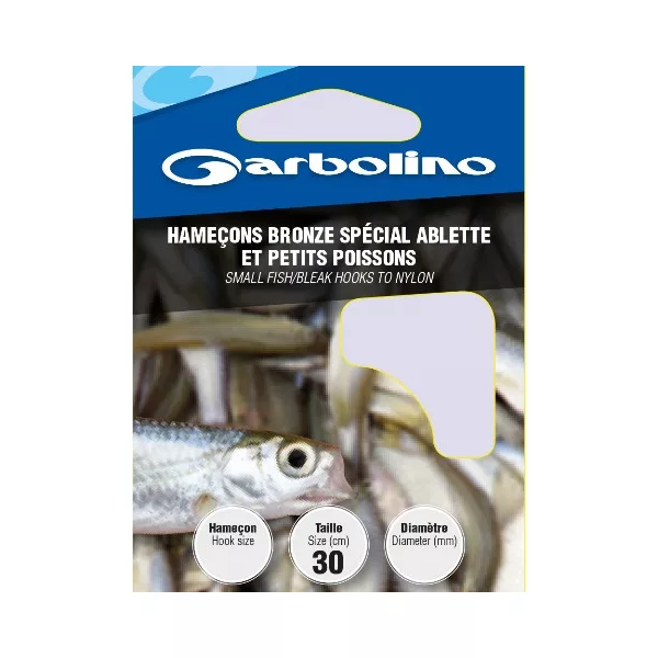 GARBOLINO SMALL FISH/BLEAK BRONZE 18 (SIZE 18 LINE 0,10mm) predvezana udica