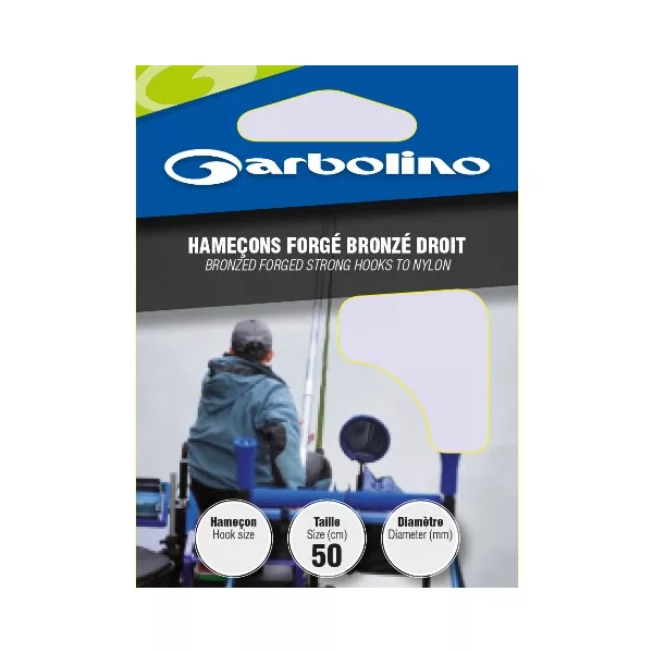 Garbolino Bronzed Forged Strong Hooks To Nylon 12 Predvezana udica s lopaticom, s bodljom, od monofila 10 kom