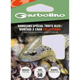   Garbolino Blue Reversed Hooks To Nylon 12 sa pločicom, s bradom, predvezane udice 10 kom