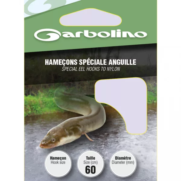 Garbolino - SPECIAL EEL L28 H4 - Monofilna predvezana udica - Predvezana udica - Udica s brkom, Udica s pločicom