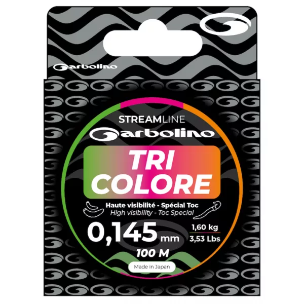 Garbolino - STREAMLINE TOC TRI-COLORE HAUTE VISIBILITE - 100M - Glavna struna - Monofilamentna struna - Struna za pastrve