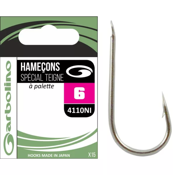 Garbolino - STREAMLINE TROUT HOOKS 4110NI - Offset udica za varaličarenje - Udica za pastrve - Udica s bodljom, Udica s pločicom