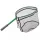 Garbolino - RAQUETTE FIXED HANDLE/RACQUET + MAGNET - Drška meredova s mrežom - Meredov za spinning - Mreža za pastrvu