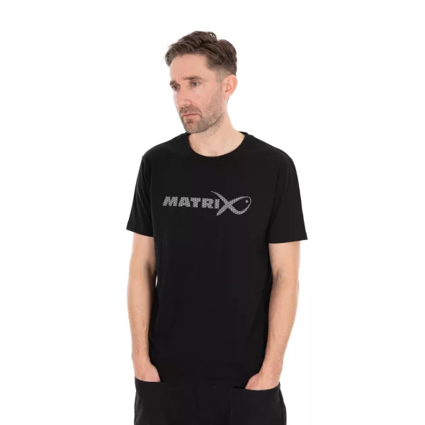 Matrix Large Fade Logo Fekete-Szürke Póló 3XL