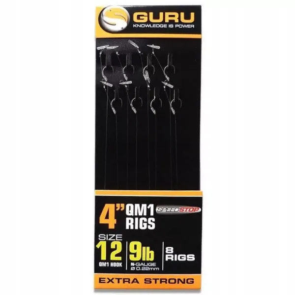 Guru QM1 Speed Stop Ready Rigs 4 prethodno vezane udice - 10 cm - 16 QM1 - 7lb - 0,17mm