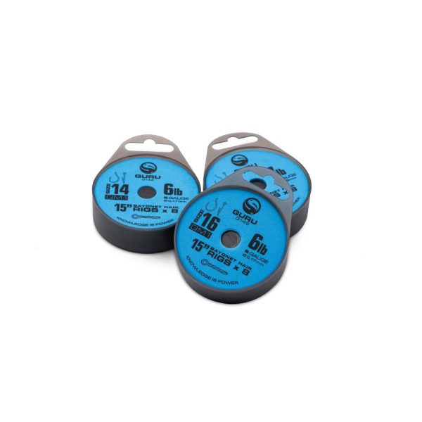 Guru QM1 Bayonet 16 S ušicom, Bez bodlje Monofilna Predvezana Udica 8 kom