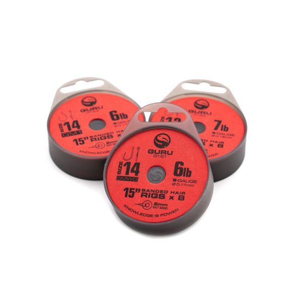 Guru SMWG Bait Bands 14 S ušicom, Bez bodlje Monofilna Predvezana Udica 8 kom