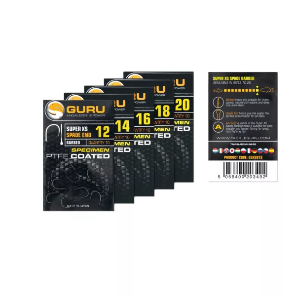 Guru Super XS 16 Udica s lopaticom i brkovima za šarana 10kom