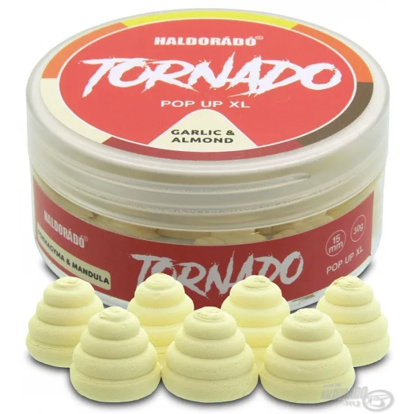 Haldorádó TORNADO Pop Up XL 15 mm - Češnjak & Badem