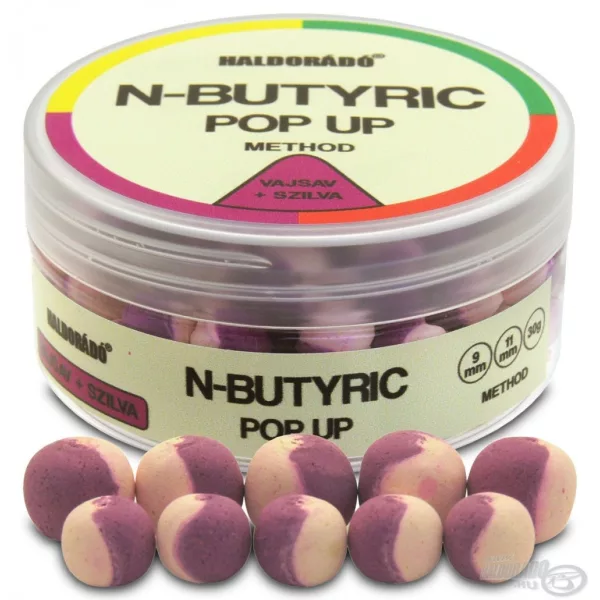 Haldorádó N-Butyric Pop Up Method 9, 11 mm - Maslačna kiselina + Šljiva