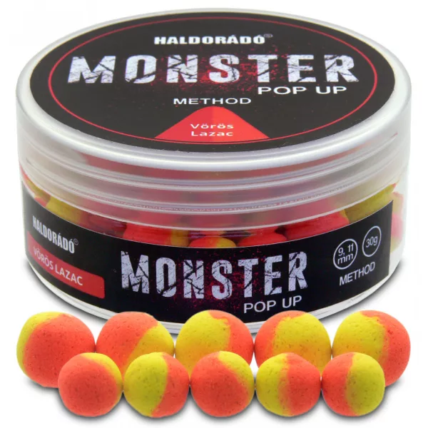 Haldorádó Monster Pop Up Method Crveni Losos 30gr 9-11mm