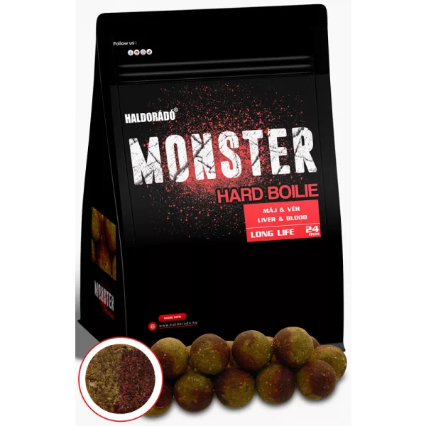 Haldorádó Monster Hard Boilie Jetra-Krv 700gr 24mm Bojle