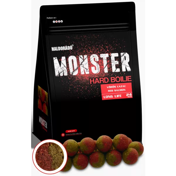 Haldorádó Monster Hard Boilie Crveni Losos 700gr 24mm Bojle