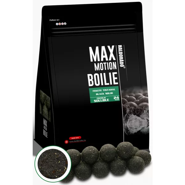 Haldorádó Max Motion Boilie Premium Soluble Crna Sipa 800gr 24mm Bojle
