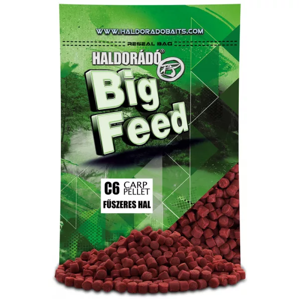 Haldorádó Big Feed C6 Pellet Začinjena riba 700gr 6mm Pelet za hranjenje
