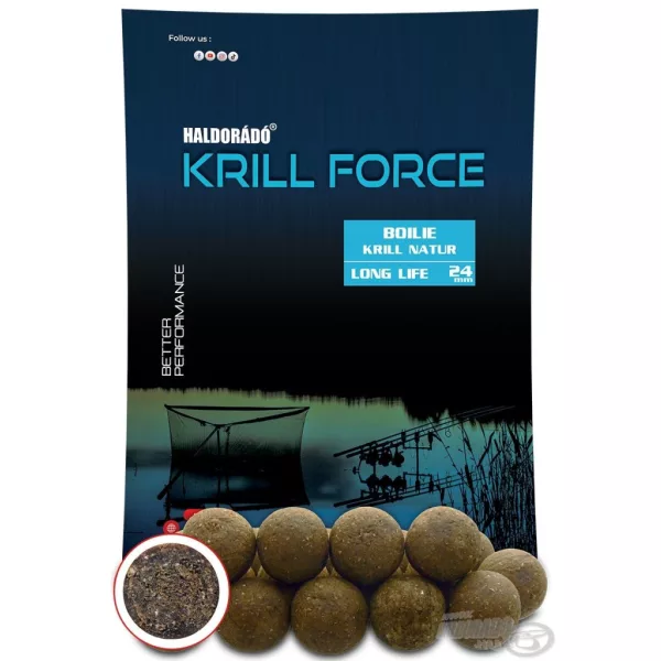 Haldorádó Krill Force Boilie Long Life 24mm Krill Natur Bojla za prihranu 700gr