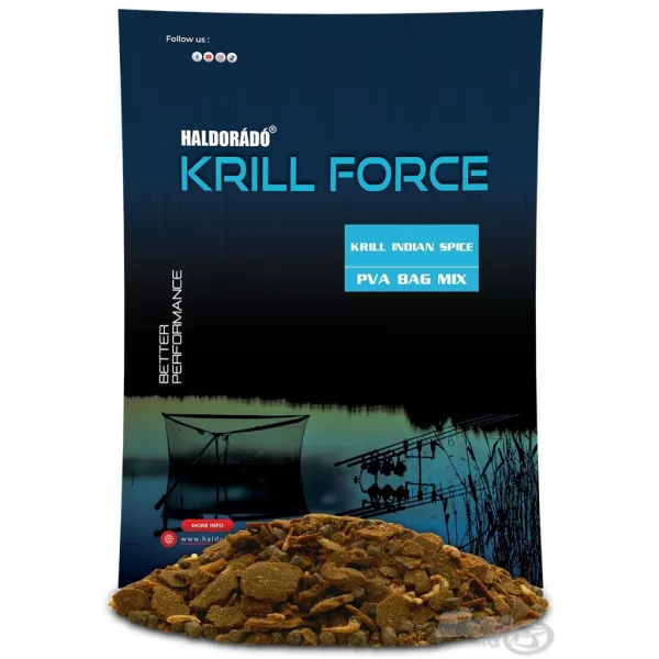 Haldorádó Krill Force PVA Bag Mix Krill Indian Spice 600gr
