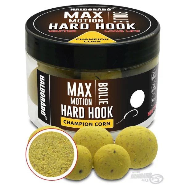Haldorádó Max Motion Boilie Hard Hook Wafter 24, 30mm Champion Corn Boila za mamac 150gr