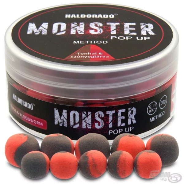 Haldorádó Monster Pop Up Method Tuna & Ličinka komarca 9-11mm Pop Up 30gr