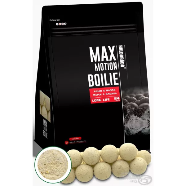 Haldorádó Max Motion Boilie Long Life 24mm Javor & Banana Bojla 800gr