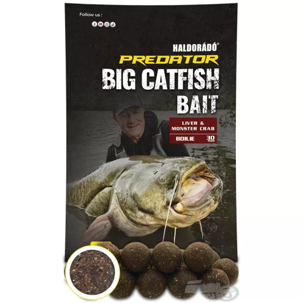 Haldorádó Catfish Bait Boilie 30+ Jetra-Monster Crab Bojla za somove 1kg