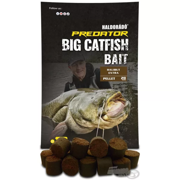 Haldorádó Catfish Bait Pellet 28mm Halibut Extra Pelet za somove 1kg