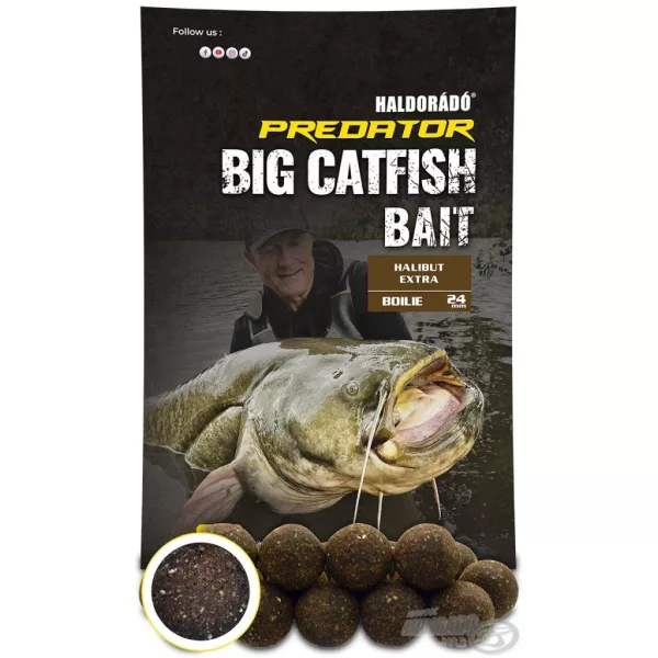 Haldorádó Catfish Bait Boilie 24+ Halibut Extra Boili za Somove 1kg