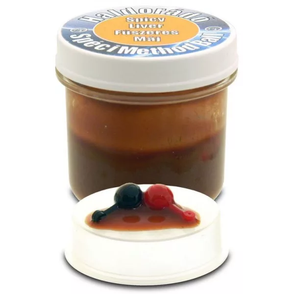 Haldorádó SpéciMethod Ball Začinjena jetra 12kom/teglu 7mm gumeni mamac