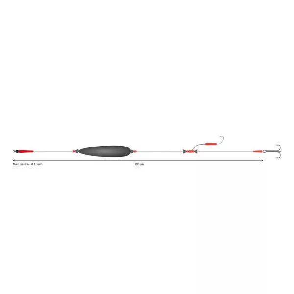 Mikado Mono Catfish 200cm 3/0 Predvez za soma s dvostrukom udicom