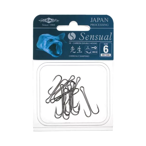 Mikado Sensual Double 1 Dvostruka udica za grabežljivce s ušicom i bodljikava 8 kom.