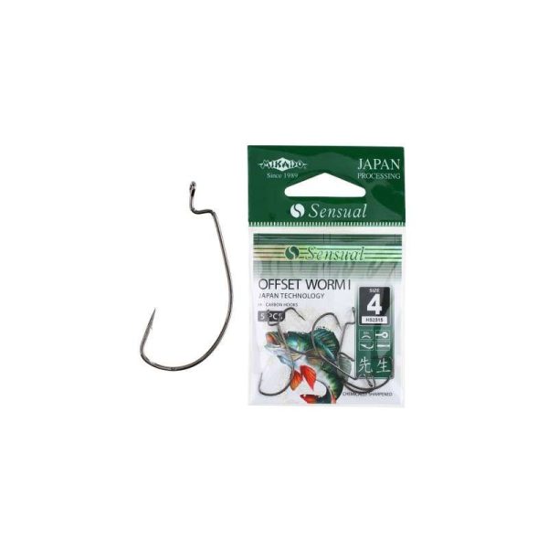 Mikado Sensual Offset Worm 2/0 Offset udica s ušicom i bodljom 5kom
