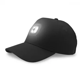 EnergoTeam Baseball kapa s punjivom LED svjetiljkom, crna