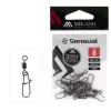 Mikado Fastlock 10 Crni Nickel Okretni karabin 10 kom