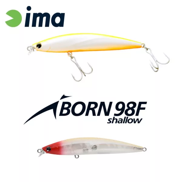 Ima iBorn 98F Shallow 9,8cm 13gr 017 Classical Red Head Wobbler