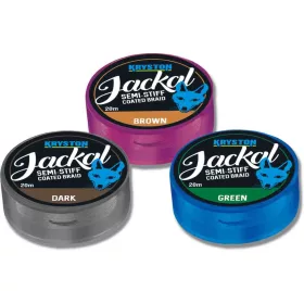   Kriston Jackal Semi-Stiff 30Lbs 20m 0.53mm Smeđa Pletena predvezna struna-Smeđa