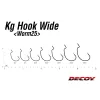Decoy Worm25 Kg Hook Wide 5/0 Ns Crna Kuka, Ofset Udica s Okom 4kom