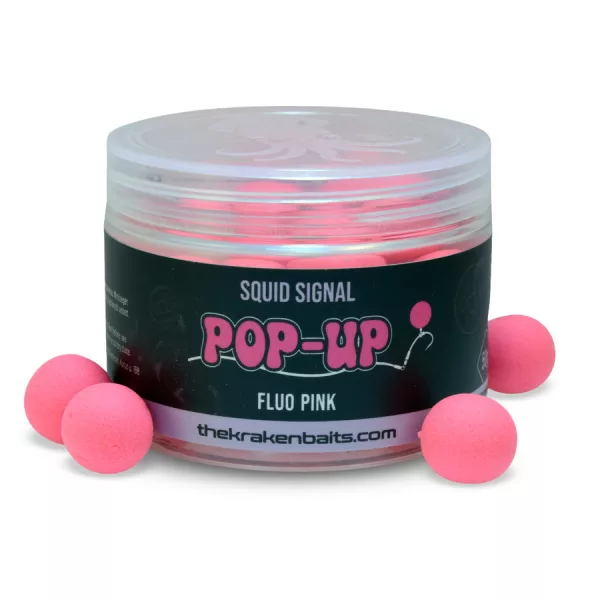 The Kraken Baits Squid Signal Fluo Pink 15mm Tintahal Pop Up 50gr