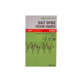   Korum Bait Spike Hook Hairs Barbed 10 S ušicom, s bodljom, udica s trnom za mamac 5kom