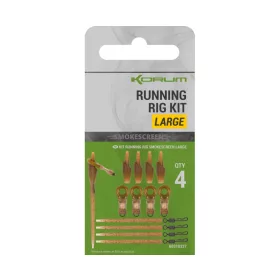   Korum Smokescreen Running Rig Kit Large Komplet za završnu montažu 4 kom