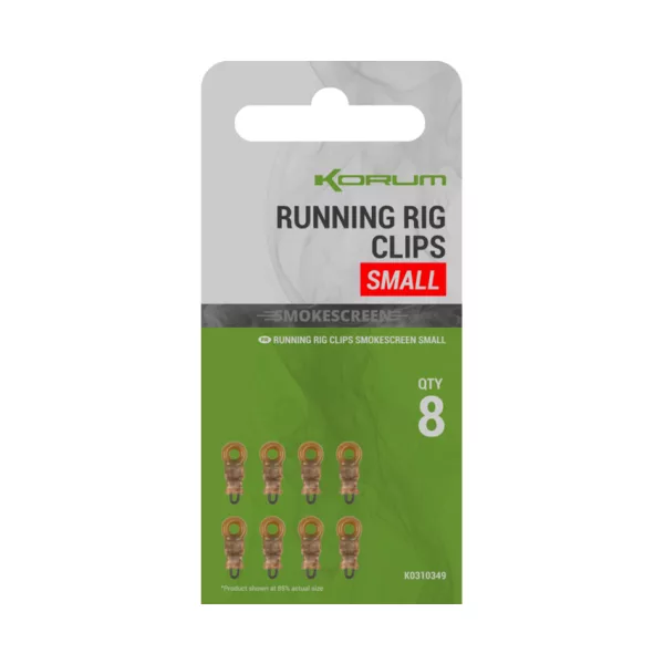 Korum Smokescreen Running Rig Clips - Small 8kom